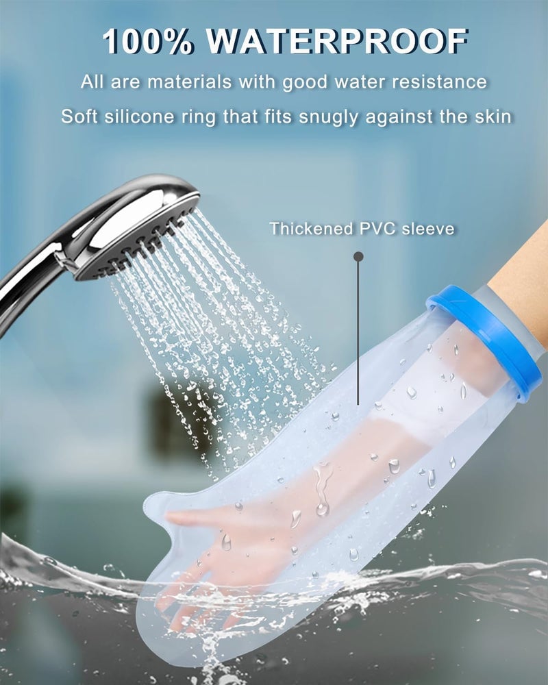 CureSquad Cast Shower Cover Arm, Cast Covers for Shower, Waterproof Cast Cover Arm Adult, Soft Comfortable Cast Protecto, Reusable Cast Bag for Bandages, Wound Care Supplies - Image 3